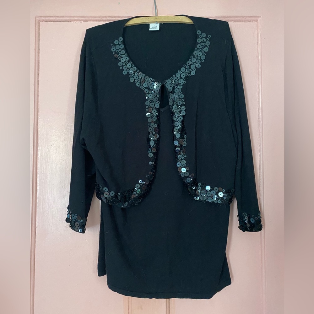 Notations Plus Size 1x Black Tunic With Attached … - image 1